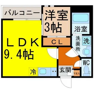 GRANDTIC庄内緑地公園(グランティック庄内緑地公園)【1階】の間取り