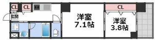 スプランディッド堀江【13階】の間取り