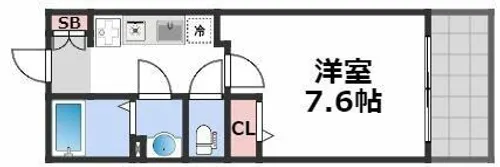 ルクレ阿波座レジデンス【4階】の間取り