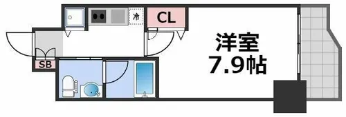 アーデン堺筋本町【3階】の間取り