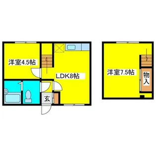 アーバンハウス里塚【102号室】の間取り