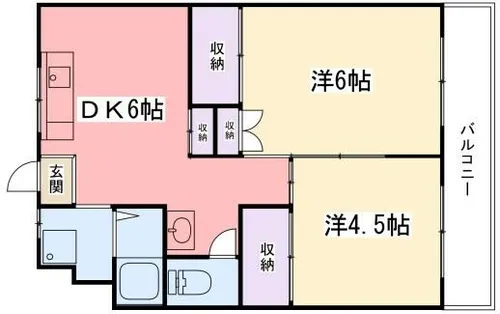 西山団地【1階】の間取り