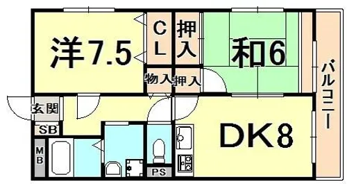 KMII夙川【3階】の間取り