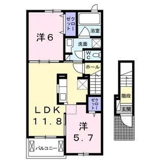 ルイ A【2階】の間取り