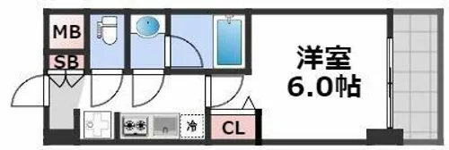 gm難波ウエストD.C.【11階】の間取り
