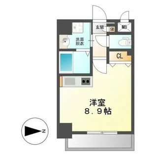 アレーヌコート新瑞橋【4階】の間取り