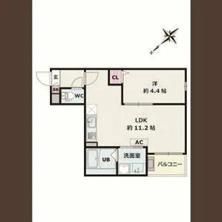 Jack matsunokiⅠ【2階】の間取り