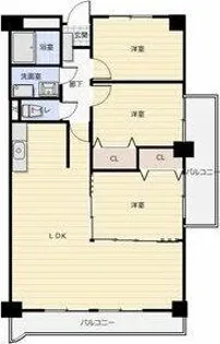 レジデンス御器所スクエア【9階】の間取り