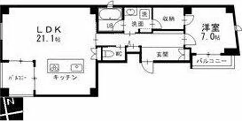 METRO GARDEN 丸の内【6階】の間取り