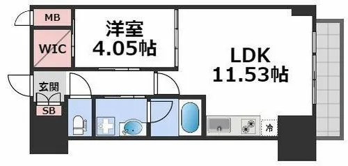 Vinoプレジオ本町【8階】の間取り