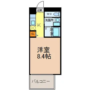 ピーステン名駅南【6階】の間取り