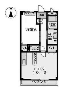 ラ・フォンテカーラ【3階】の間取り