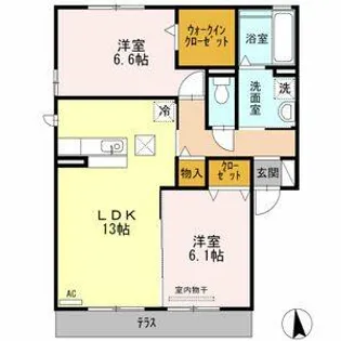 サン ハピネス【1階】の間取り