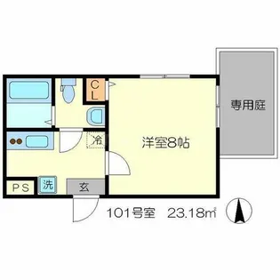 リヴェール京都三条【1階】の間取り