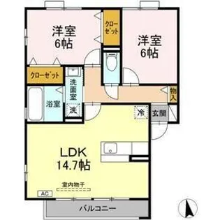 フロール C【2階】の間取り