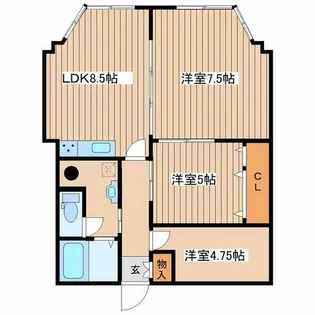 カルチェ・ド・札幌【5階】の間取り