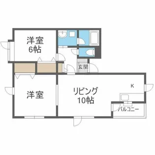 アルテB棟【201号室】の間取り