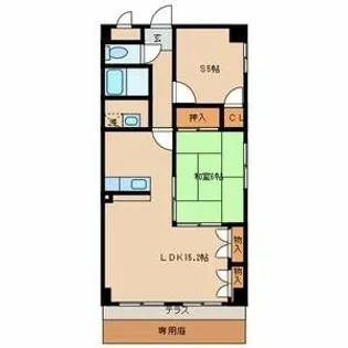 ホーエイ中根【3階】の間取り