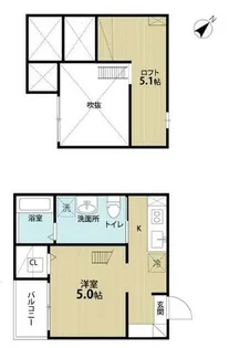 プレシオール【203号室】の間取り