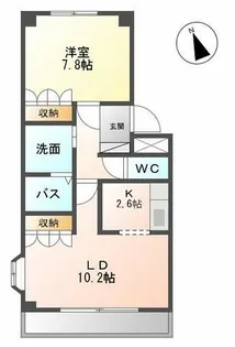 サンプレス市場木【2階】の間取り