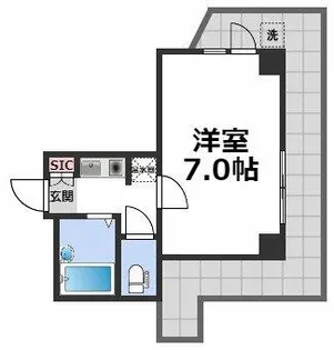 ドミール堺筋本町【6階】の間取り