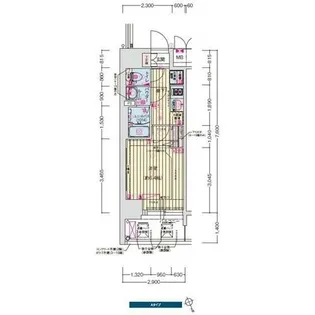 プレサンス神戸キュリオ【11階】の間取り
