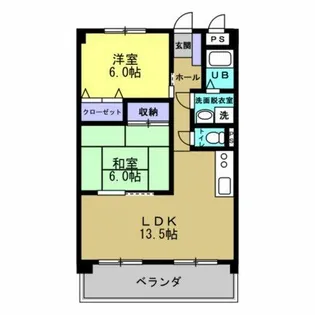 ラビアンローズ【303号室】の間取り