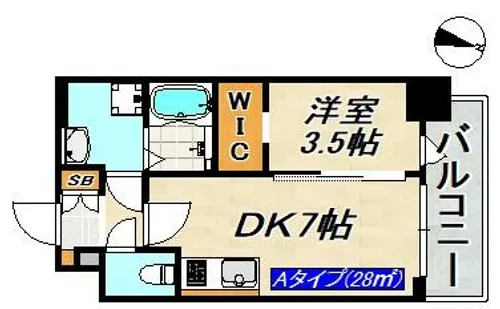 SDグランツ三宮イーストフロント【10階】の間取り