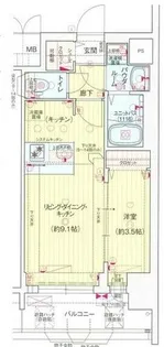 愛知県名古屋市中区葵1丁目【マンション】の間取り