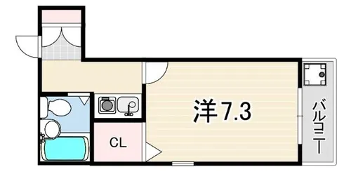 ヴィラ六甲道【3階】の間取り