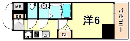 プレサンス神戸元町ベルシオン【4階】の間取り