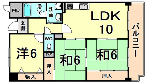 エスペーロ伊丹西【5階】の間取り