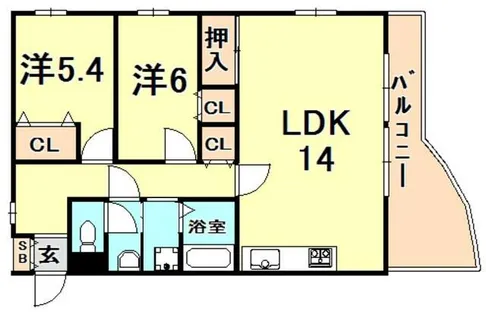 ツインアルカディア【1階】の間取り