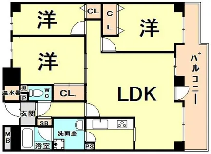 ラピタス31西宮【8階】の間取り