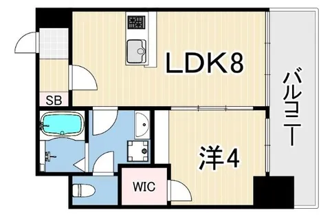 ブエナビスタ神戸イースト【5階】の間取り