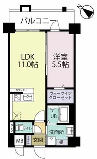 エルグランド吉塚【4階】の間取り