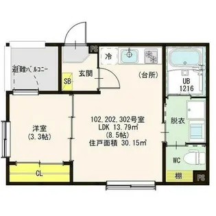 愛知県名古屋市南区内田橋2丁目【アパート】の間取り