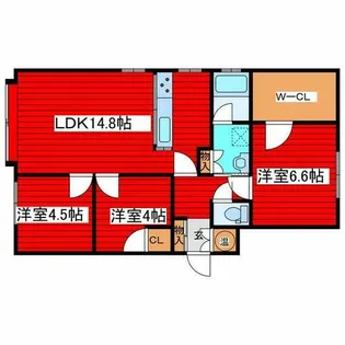 FLEX CASA NISHIOKA【1階】の間取り