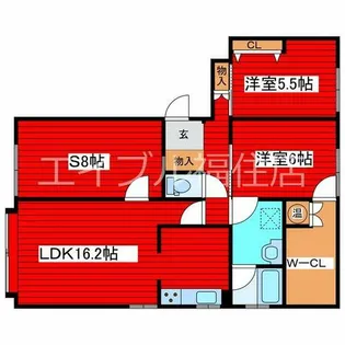 FLEX CASA NISHIOKA【1階】の間取り