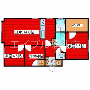 FLEX CASA NISHIOKA【2階】の間取り