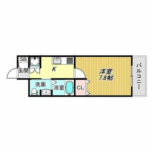 フォレスタ長居【8階】の間取り