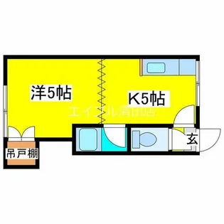 北誉ハウス【205号室】の間取り