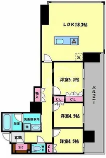 RJR堺筋本町タワー【5階】の間取り