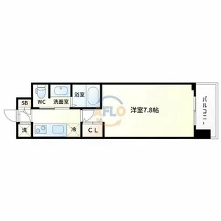 レジュールアッシュ南堀江【2階】の間取り