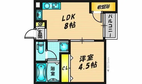 メゾンdeソレイユ【102号室】の間取り