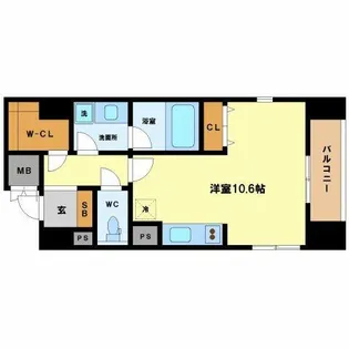 パークキューブ北浜【4階】の間取り