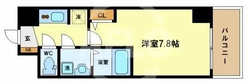 アーデンタワー西本町【6階】の間取り