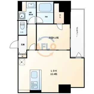 BRAVE常盤町Ⅱ【13階】の間取り