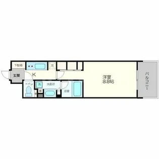 ザ・パークハビオ堂島【9階】の間取り