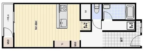 兵庫県尼崎市道意町6丁目【マンション】の間取り